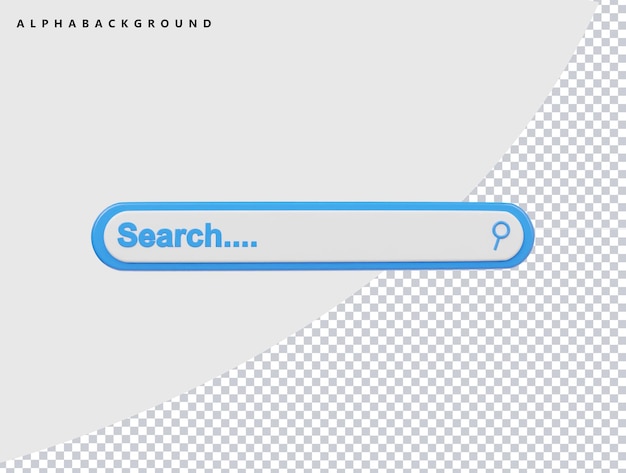 Search icon 3d render illustration