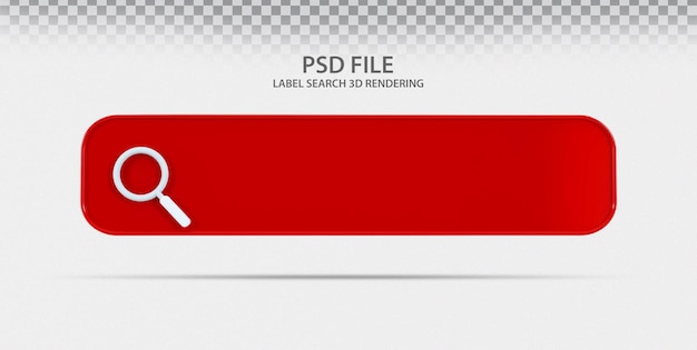 Search Label red 3d