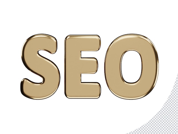 SEO text effect 3d rendering vector illustration