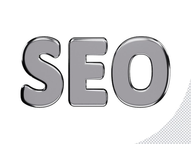 SEO text effect 3d rendering vector illustration