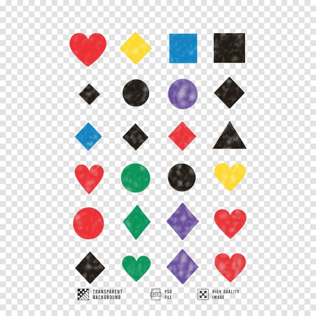 simple shape color image with transparent background