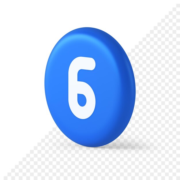 six blue button number calculator finance counting user interface keyboard panel 3d isometric icon