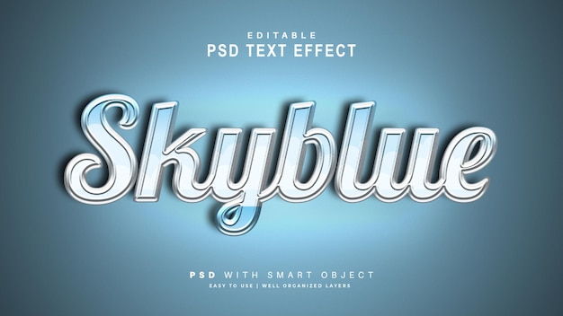 Sky Text effect. editable text smart object