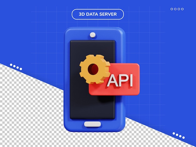 Smartphone api 3d icon