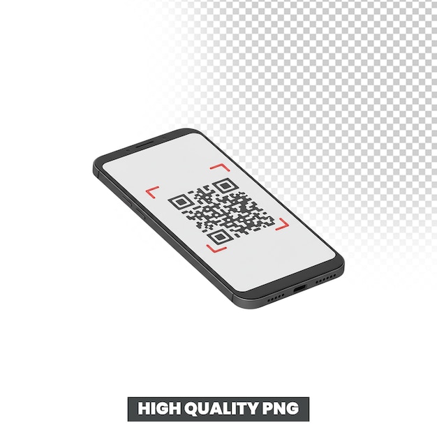 Smartphone displaying a QR code for digital interaction