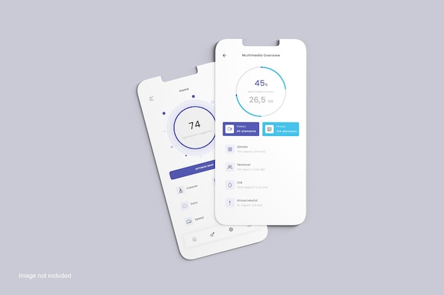 Smartphone Screen Mockup Top View