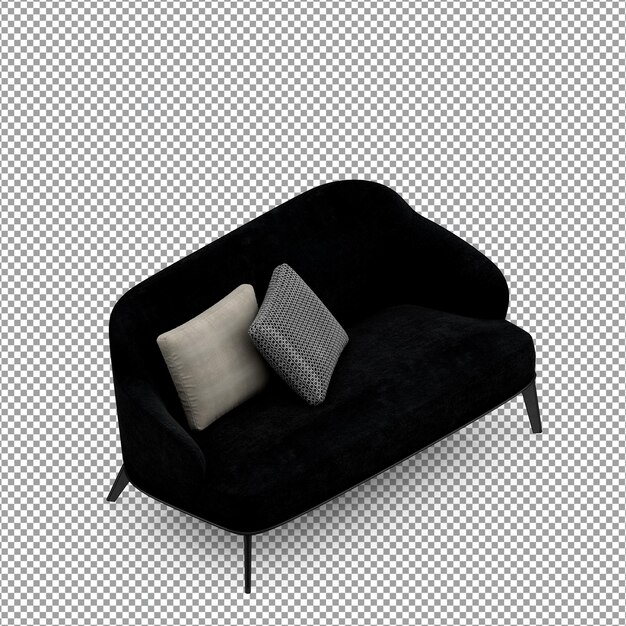 sofa in 3d rendering isolated