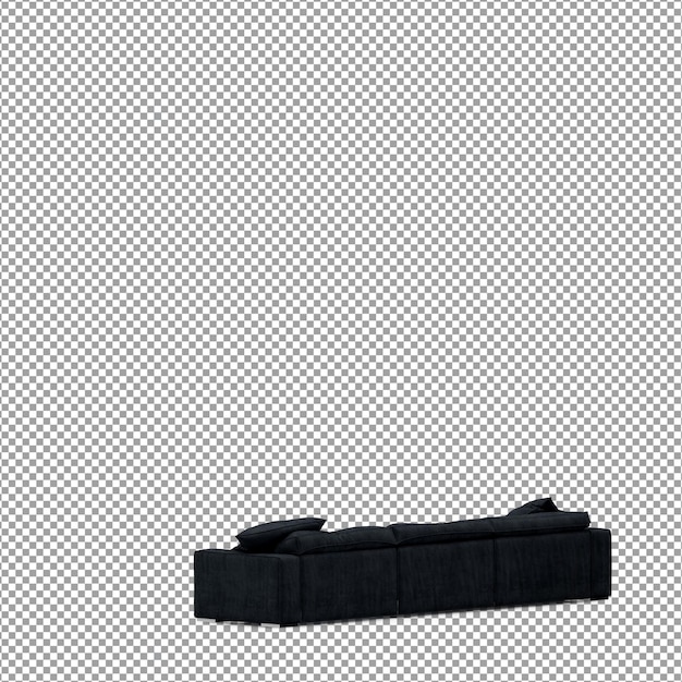 sofa in 3d rendering isolated