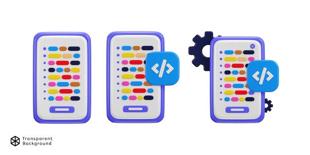 software development icon concept of programming icon 3d rendering vector illustration