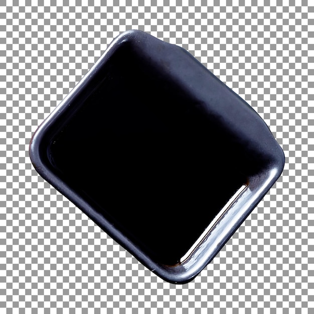 soy sauce in a container with transparent background