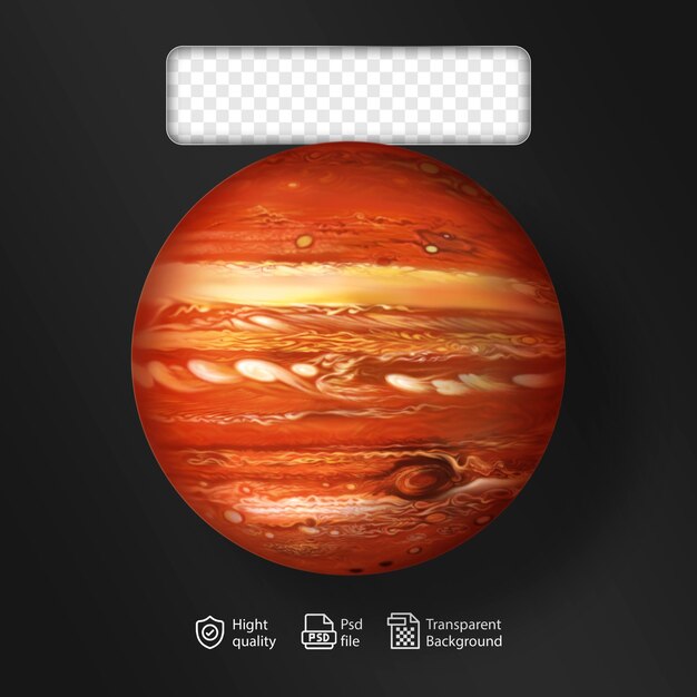 Space planet transparent file in 3d rendering