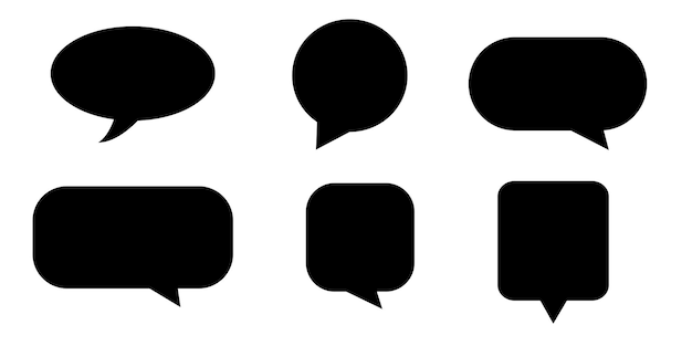 Speech bubble icons set