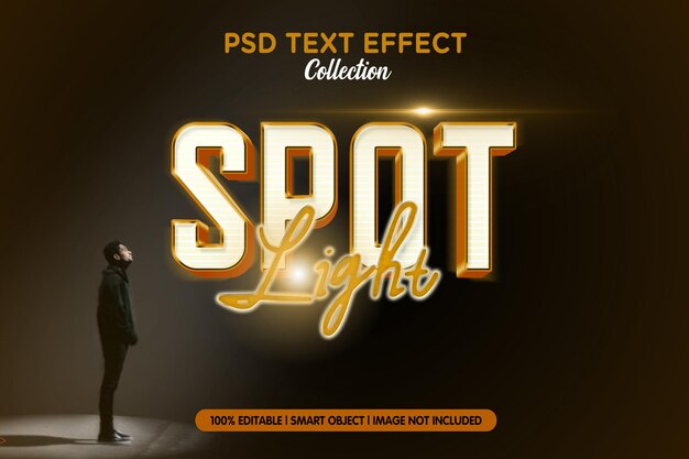 Spotlight PSD Text Effect Template