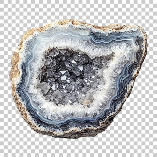 Striking Geode with Reflective Amethyst Crystal Interior