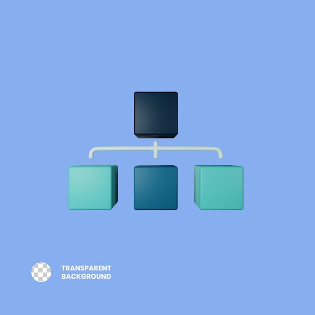Structure 3D Icon Illustration