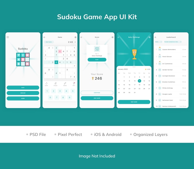 sudoku game app ui kit