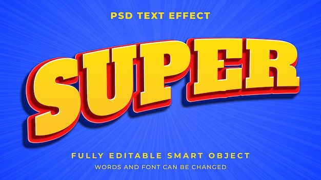 Super hero comic editable text effect