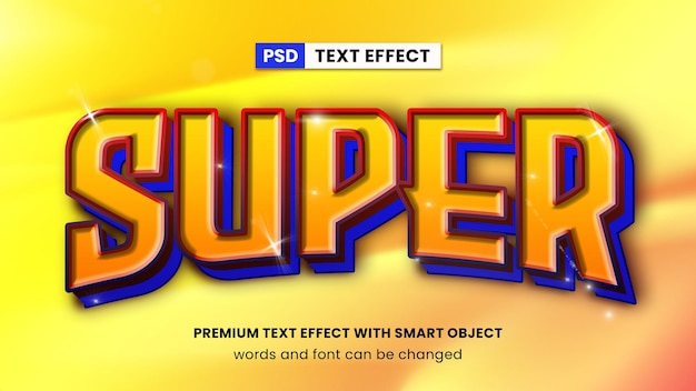 SUPER ORANGE FRESH EDITABLE TEXT EFFECT