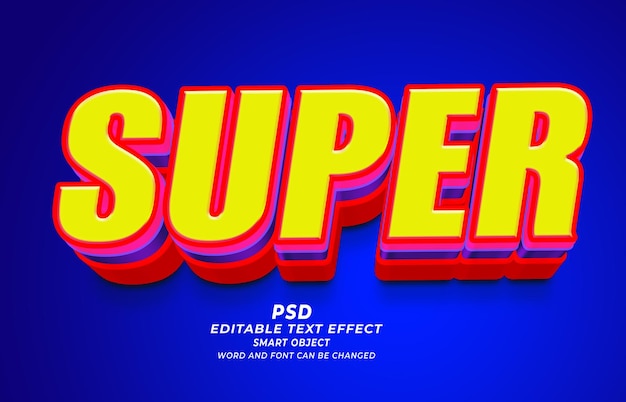 Super PSD 3D Editable Text Effect