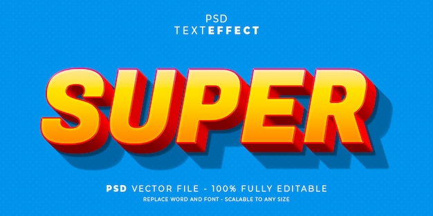 super text and font effect style editable template
