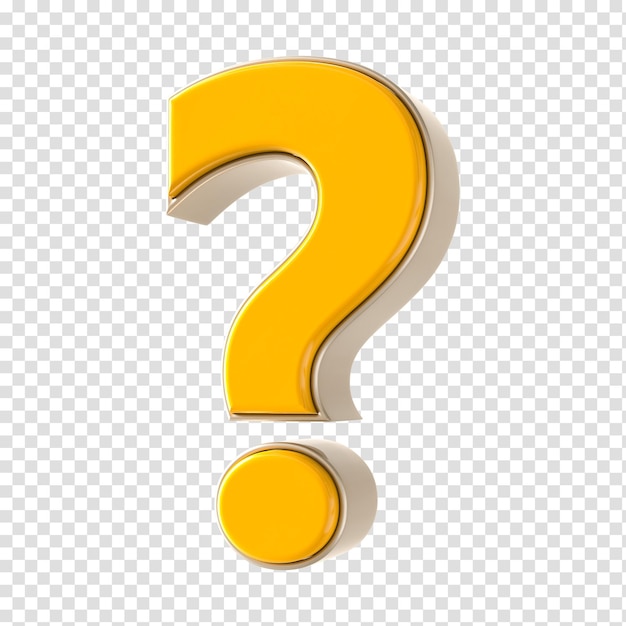 Symbo question mark 3D Gold
