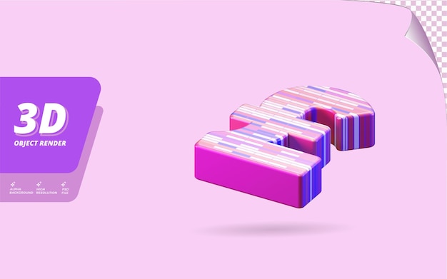 symbol pound sterling in 3d render isolated with abstract metallic colorful brick texture design illustration