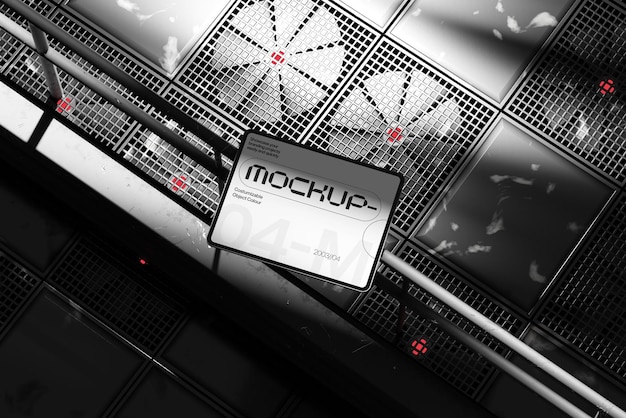 Tablet Mockup on Vented Grid Platform