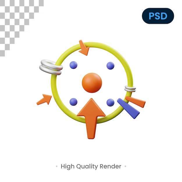 Target 3D Render Illustration Premium Psd