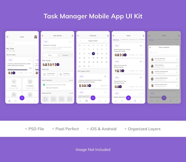 Task Manager Mobile App UI Kit