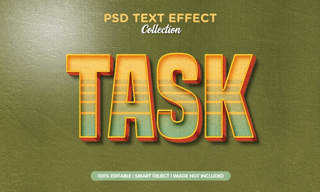 Task text effect template