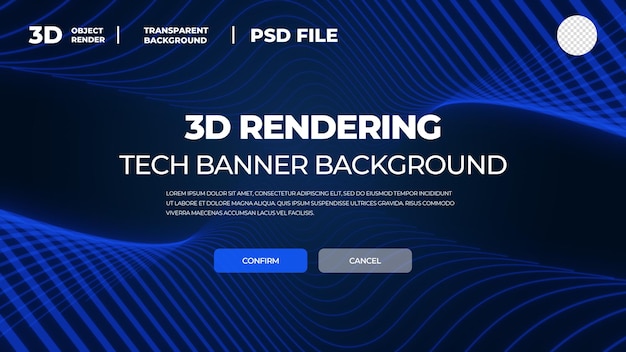 tech banner blue background