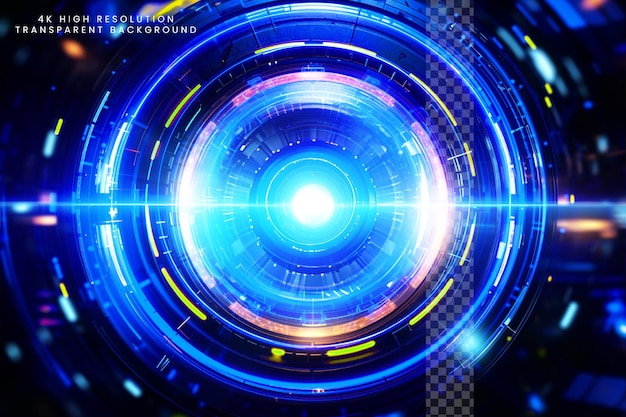 Technology radiating light effect circle and easy usable transparent background