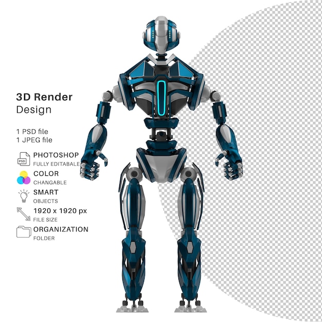 Tệp PSD Mô Hình Robot 3D Robot thực tế