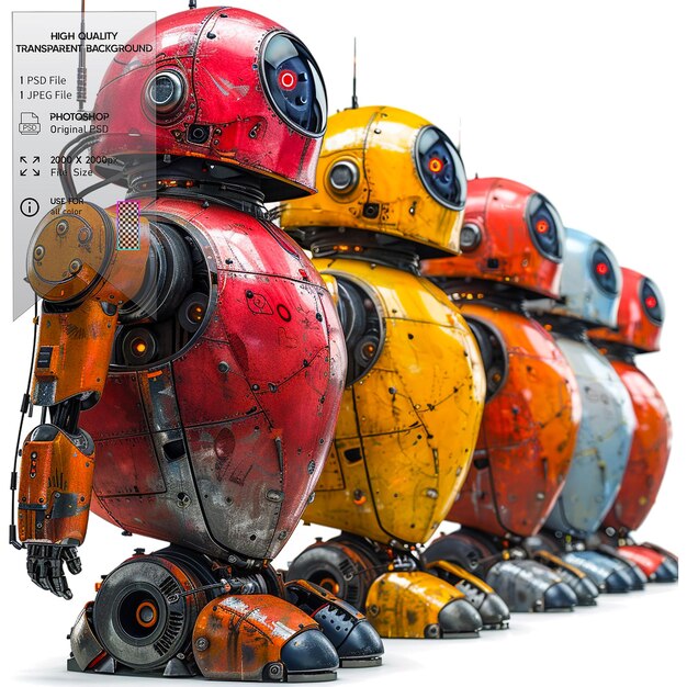 The use of software robots or bots to automate repetitive tasks on transparent background