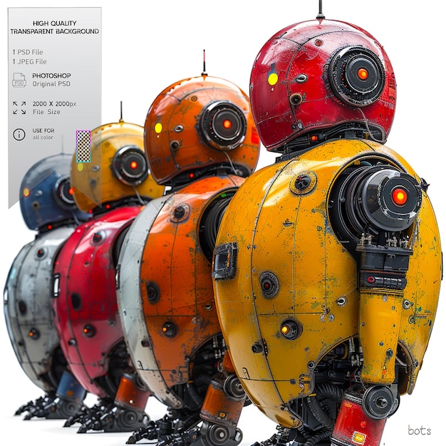 The use of software robots or bots to automate repetitive tasks on transparent background