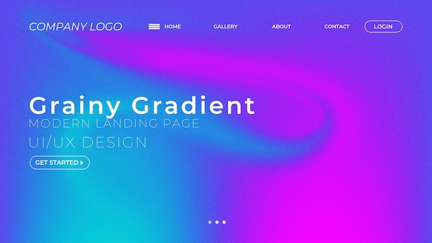 Thiết kế UIUX Trang đích hiện đại Gradient hạt