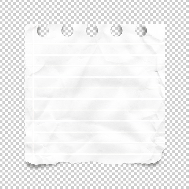 Torn Lined Notepad Paper