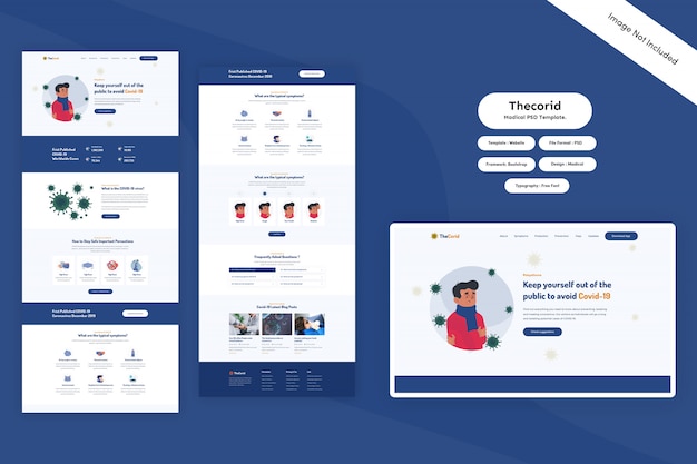 Trang đích Coronavirus Medical PSD
