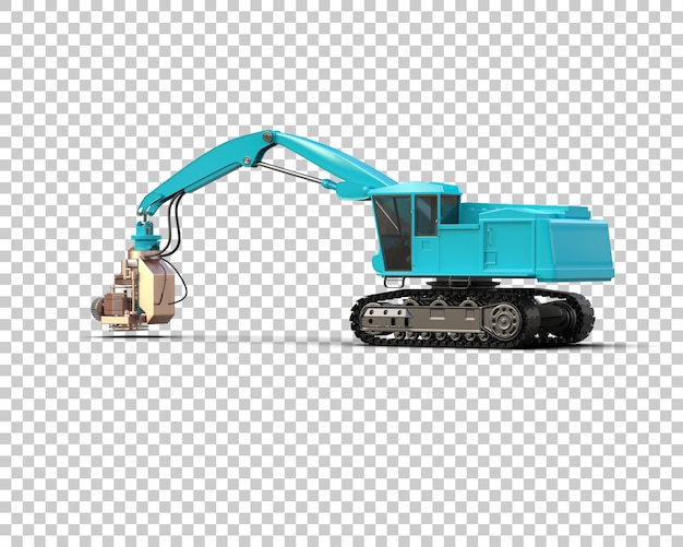 tree cutting machine isolated on background 3d rendering illustration