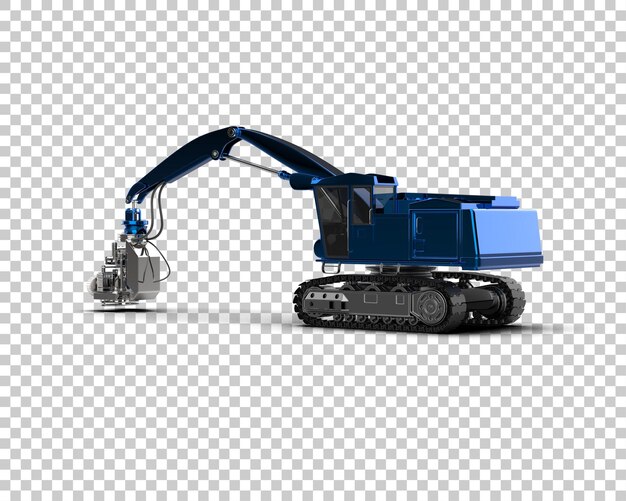 tree cutting machine isolated on background 3d rendering illustration