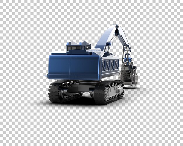 tree cutting machine isolated on background 3d rendering illustration