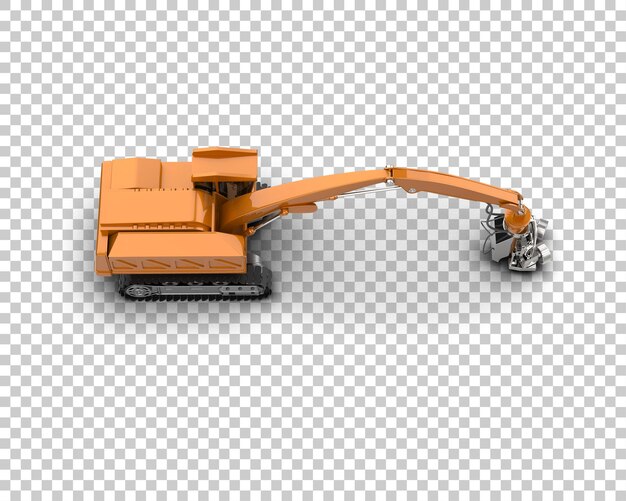 tree cutting machine isolated on background 3d rendering illustration