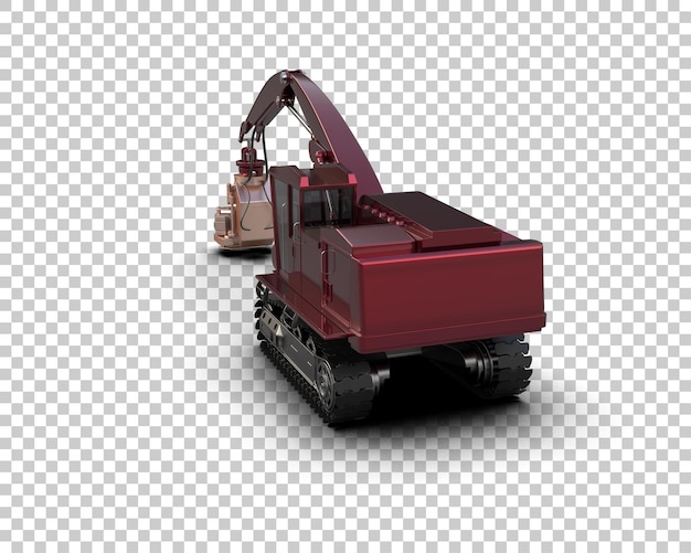 Tree Cutting Machine isolated on background 3d rendering illustration
