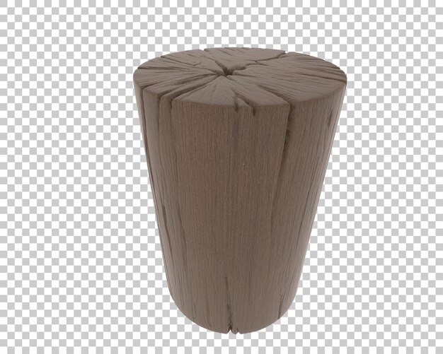 Tree trunk isolated on background 3d rendering illustration