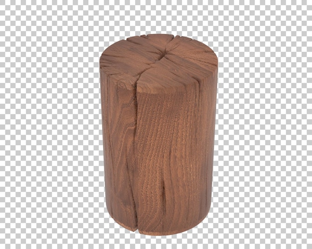 Tree trunk isolated on background 3d rendering illustration
