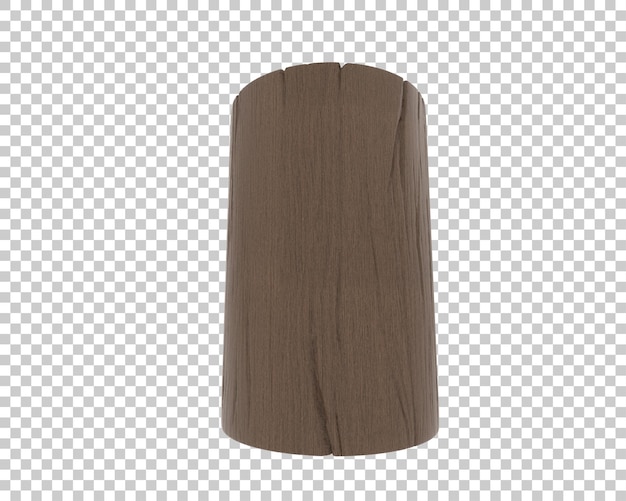 Tree trunk isolated on background 3d rendering illustration