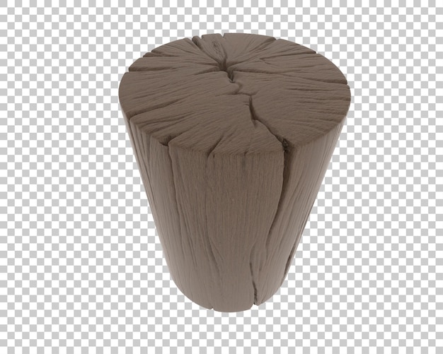 Tree trunk isolated on background 3d rendering illustration