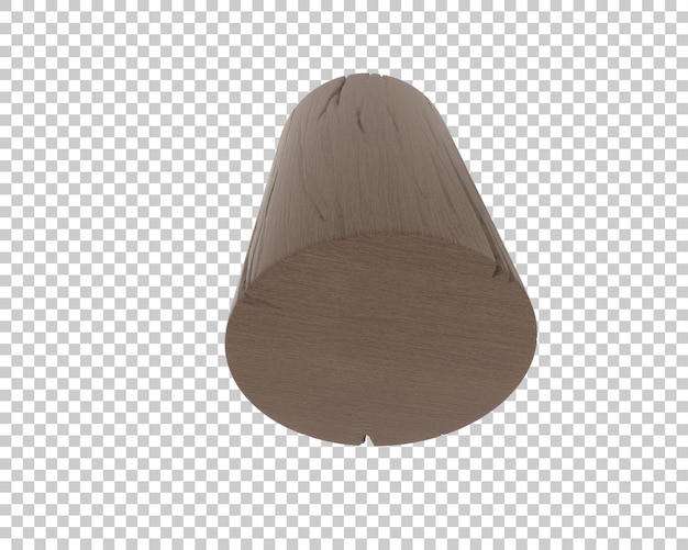 Tree trunk isolated on background 3d rendering illustration