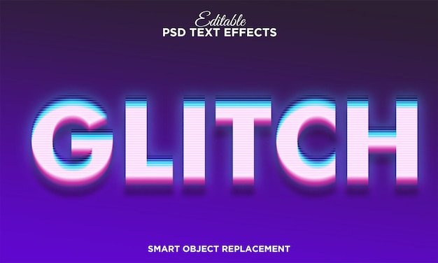 trendy glitch text effect