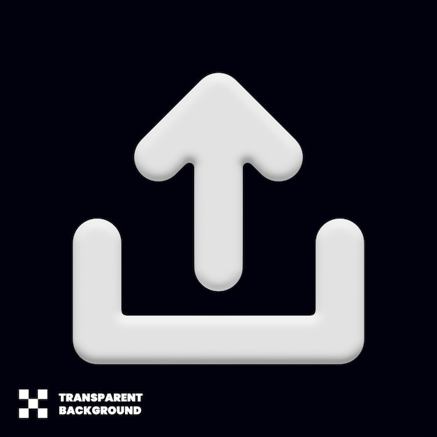 Upload User Interface Icon 3D